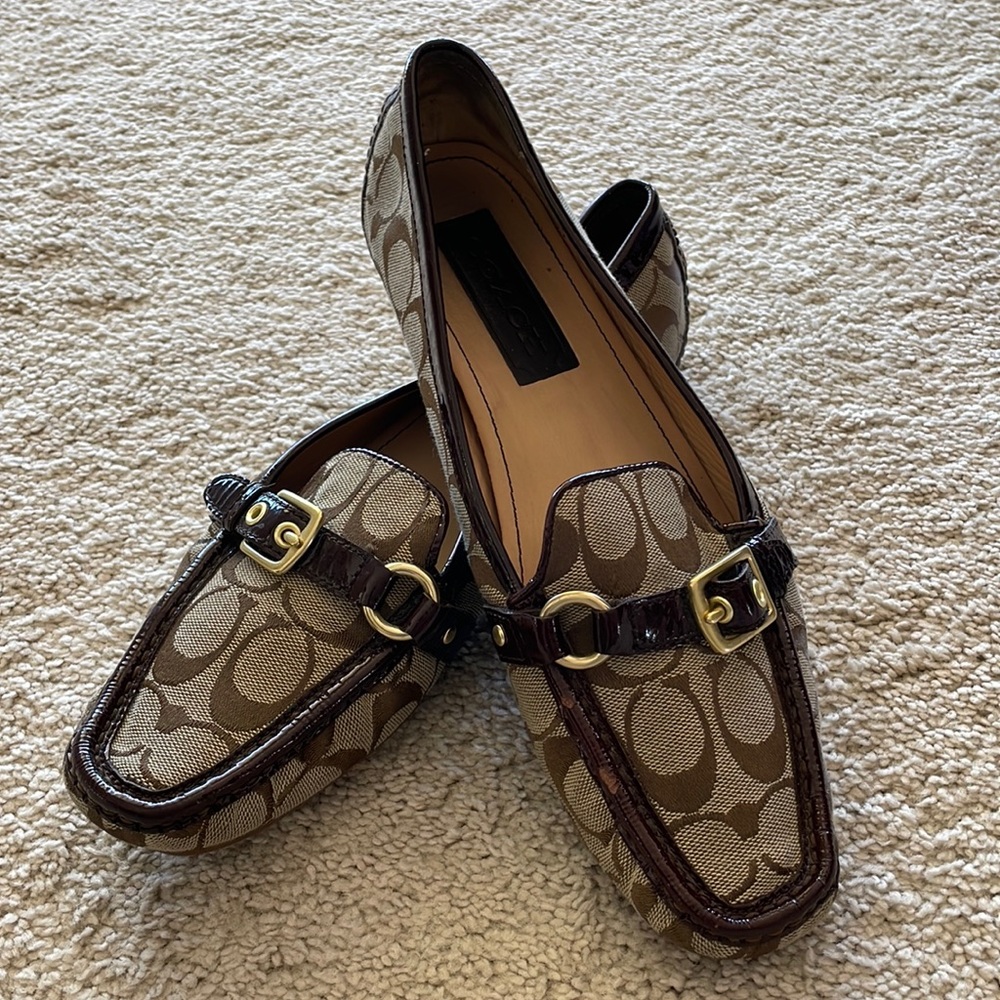 Coach Stacie F2070/A07 Signature Canvas Loafers (SIT-03)